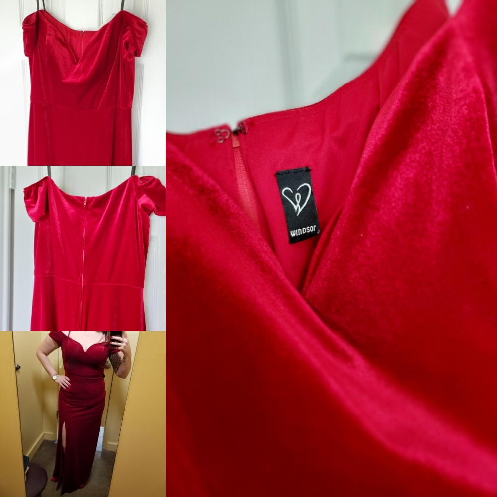 Velvet evening dress